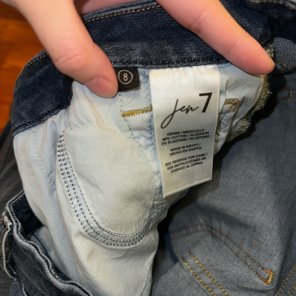 Jen7 Women's Blue Cropped Skinny Jeans - Picture 3 of 4